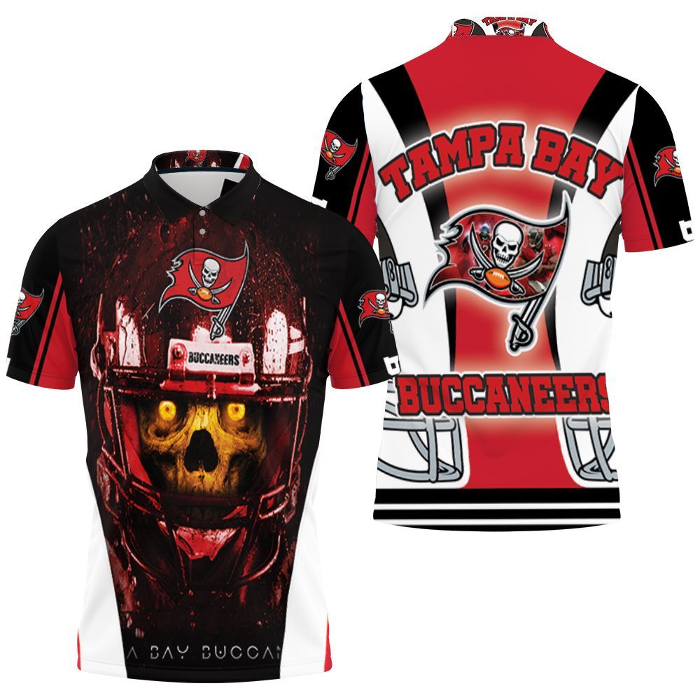 Tampa Bay Buccaneers Nfl Champions Skull 3D All Over Print Polo Shirt