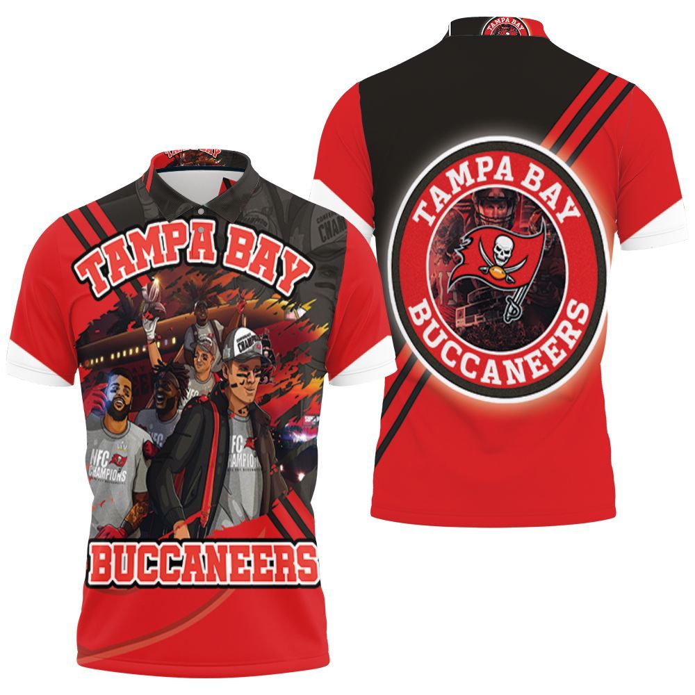 Tampa Bay Buccaneers Super Bowl Champions Art 3D All Over Print Polo Shirt