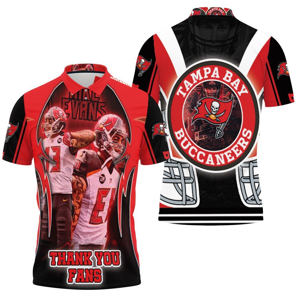 Tampa Bay Buccaneers Super Bowl Champions Mike Evans Thank You Fan 3D All Over Print Polo Shirt