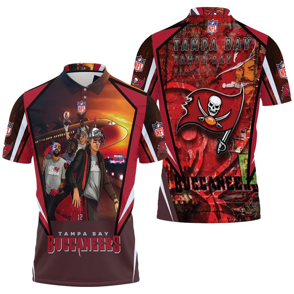 Tampa Bay Buccaneers Super Bowl Nfc South Champions Division 3D All Over Print Polo Shirt