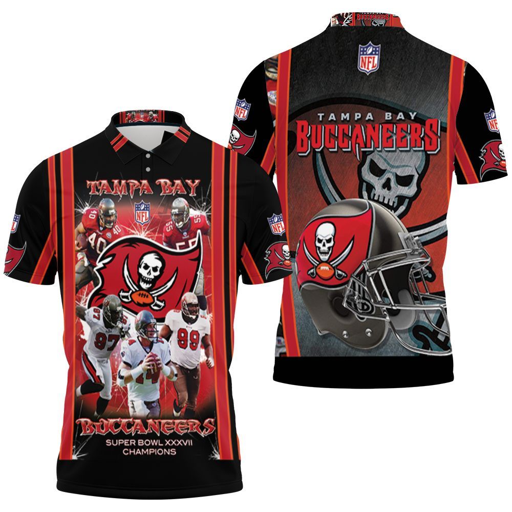 Tampa Bay Buccaneers Super Bowl Nfc South Division Champions 3D All Over Print Polo Shirt