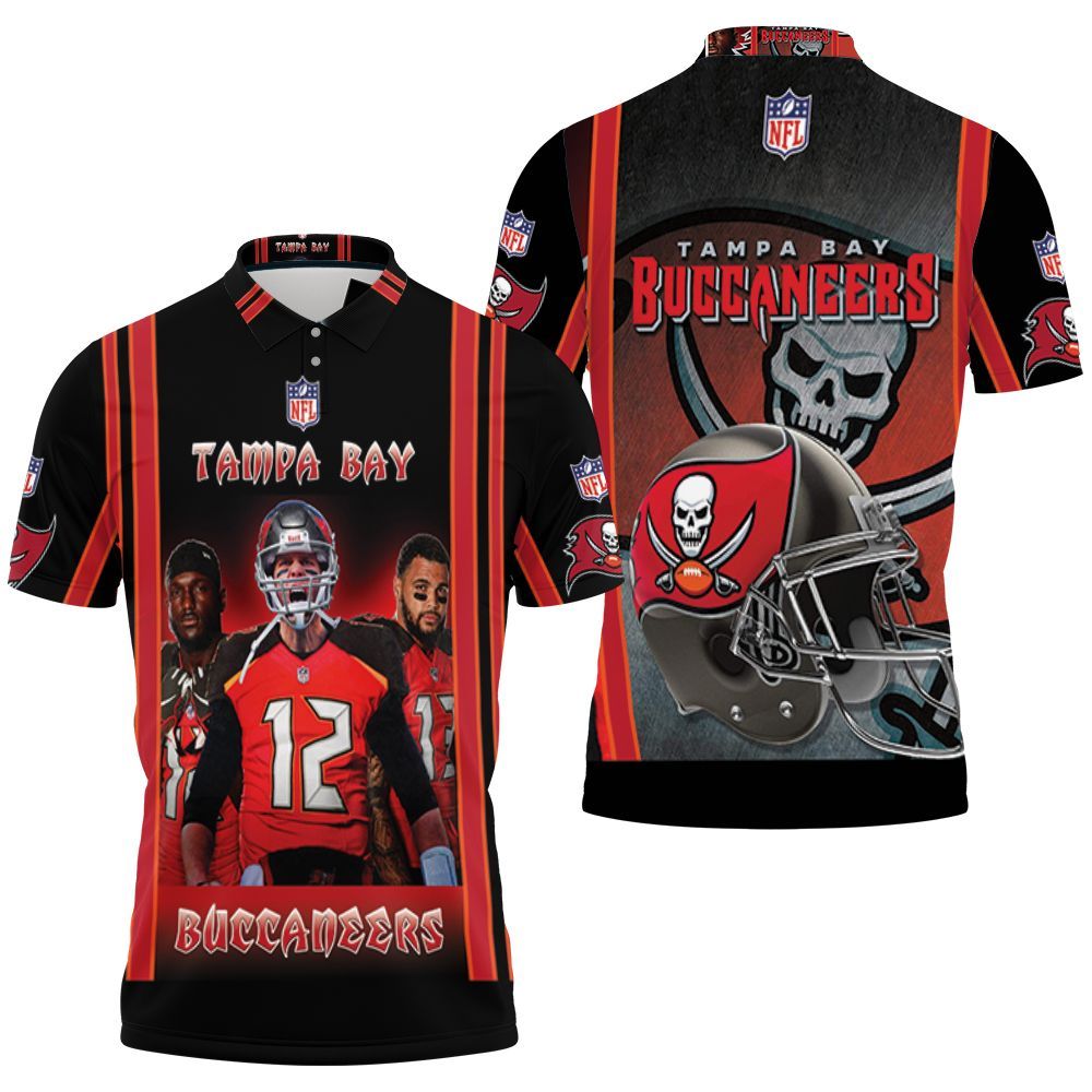 Tampa Bay Buccaneers Super Bowl Nfc South Division Champions 3D All Over Print Polo Shirts