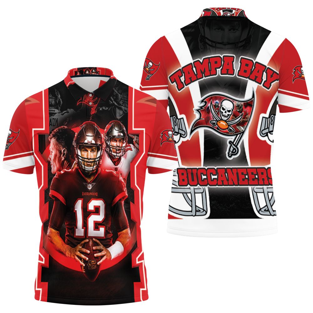 Tampa Bay Buccaneers Tom Brady And Team Nfl Champions 3D All Over Print Polo Shirt