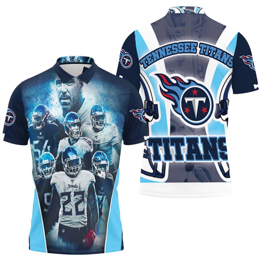 Tennessee Titans Team Afc South Division Champions Super Bowl 3D All Over Print Polo Shirt