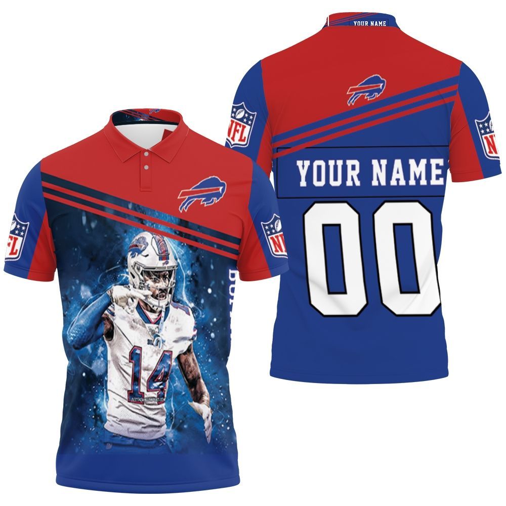 14 Stefon Diggs 14 Buffalo Bills Great Player Nfl Season Personalized 3D All Over Print Polo Shirt