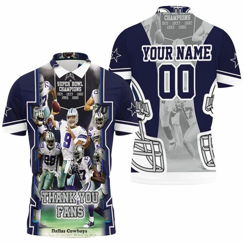 Dallas Cowboys Thank You Fans Nfc East Division Super Bowl Personalized 3D All Over Print Polo Shirt