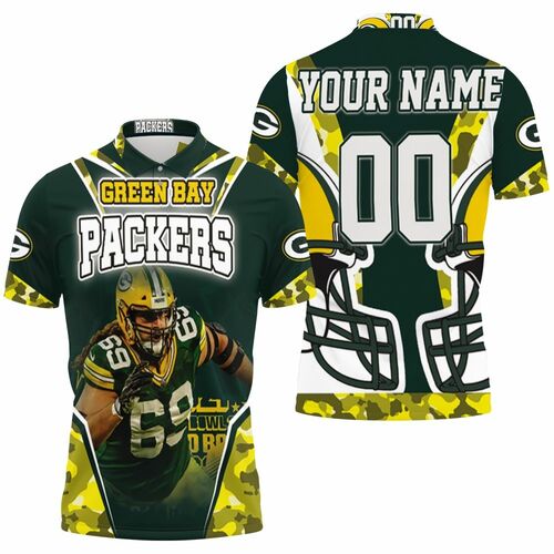 David Bakhtiari 69 Green Bay Packers Nfc North Champions Super Bowl Personalized 3D All Over Print Polo Shirt