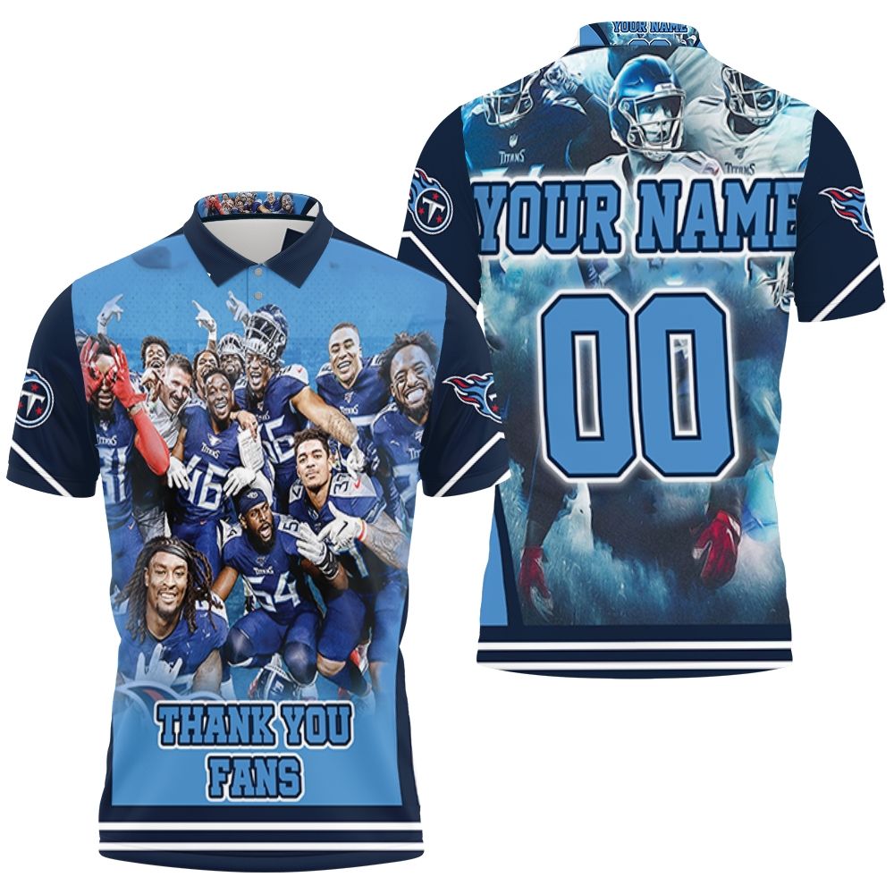 Design Tennessee Titans Super Bowl Afc South Division Thank You Fan Personalized 3D All Over Print Polo Shirt