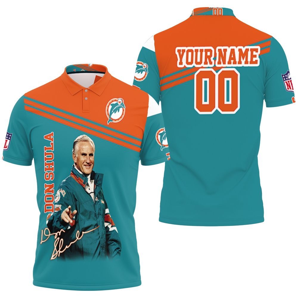 Don Shula Dolphins Coach Signed Achievement Legend For Fans Personalized 3D All Over Print Polo Shirt