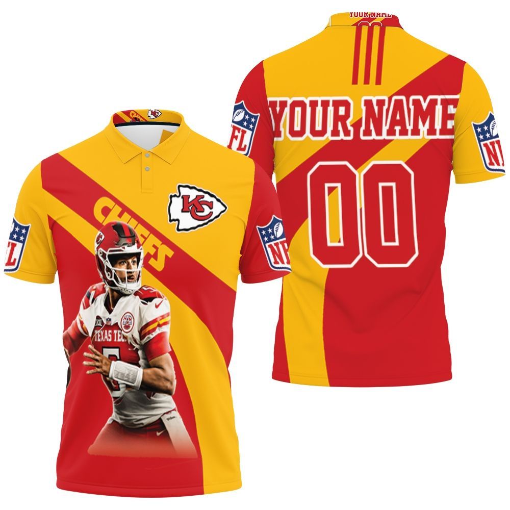 Patrick Manohomes 15 Kansas City Chiefs Afc West Division Champions Super Bowl Personalized 3D All Over Print Polo Shirt