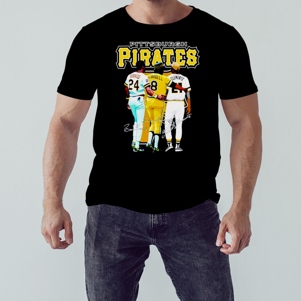 Pittsburgh Pirates Bonos Stargell Clemente signatures shirt