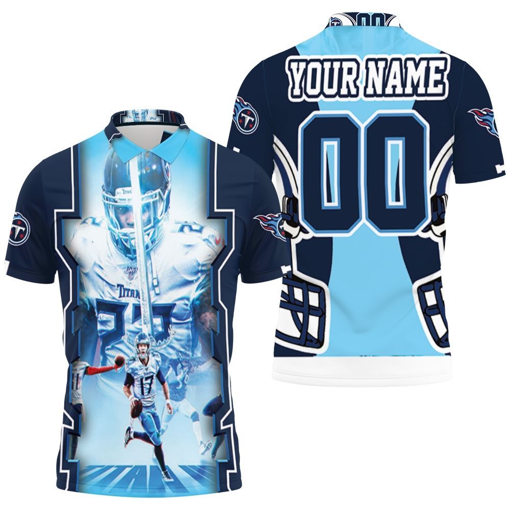 Ryan Tannehill 17 Tennessee Titans Afc South Champions Super Bowl Personalized 3D All Over Print Polo Shirt