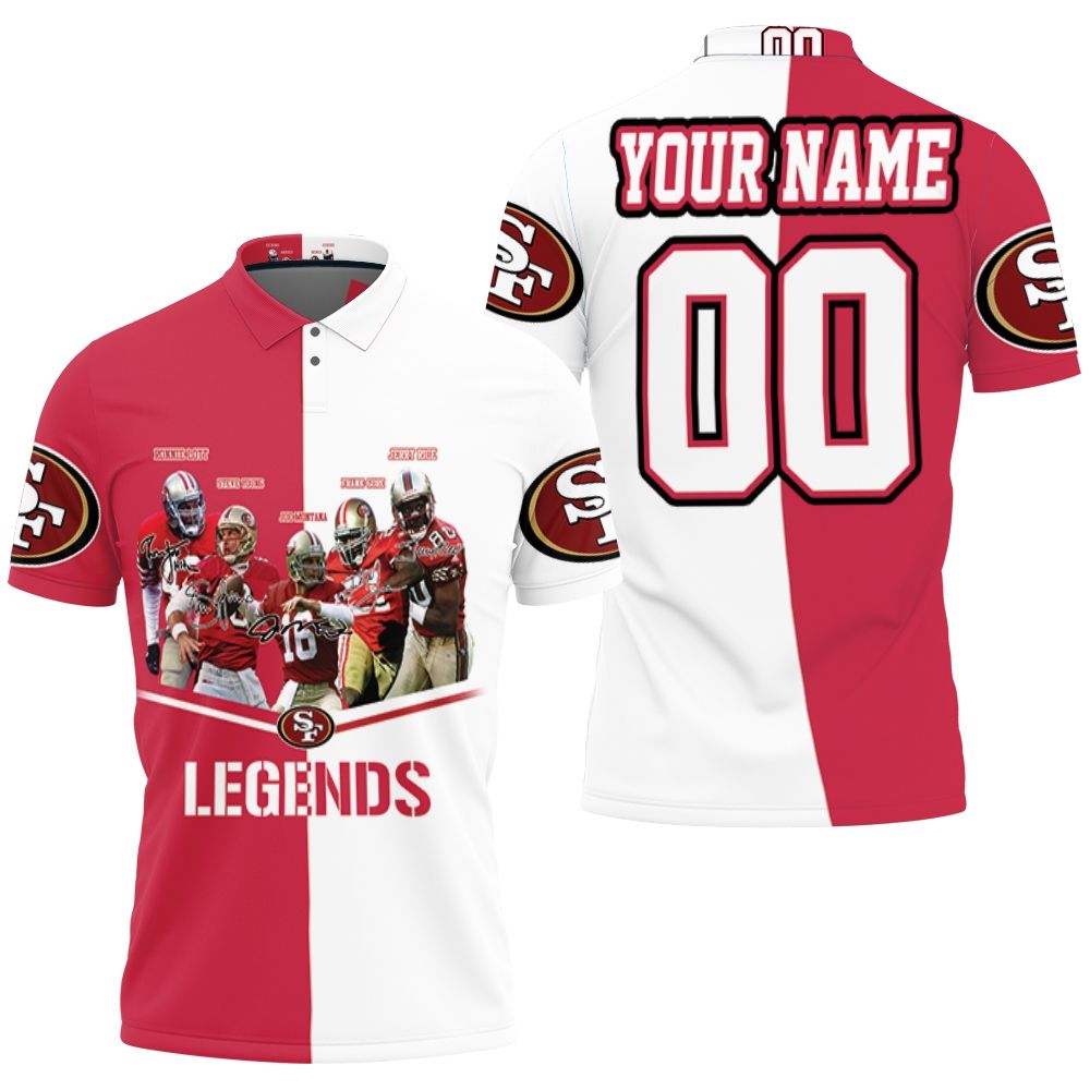 San Francisco 49ers Legends Personalized 3D All Over Print Polo Shirt