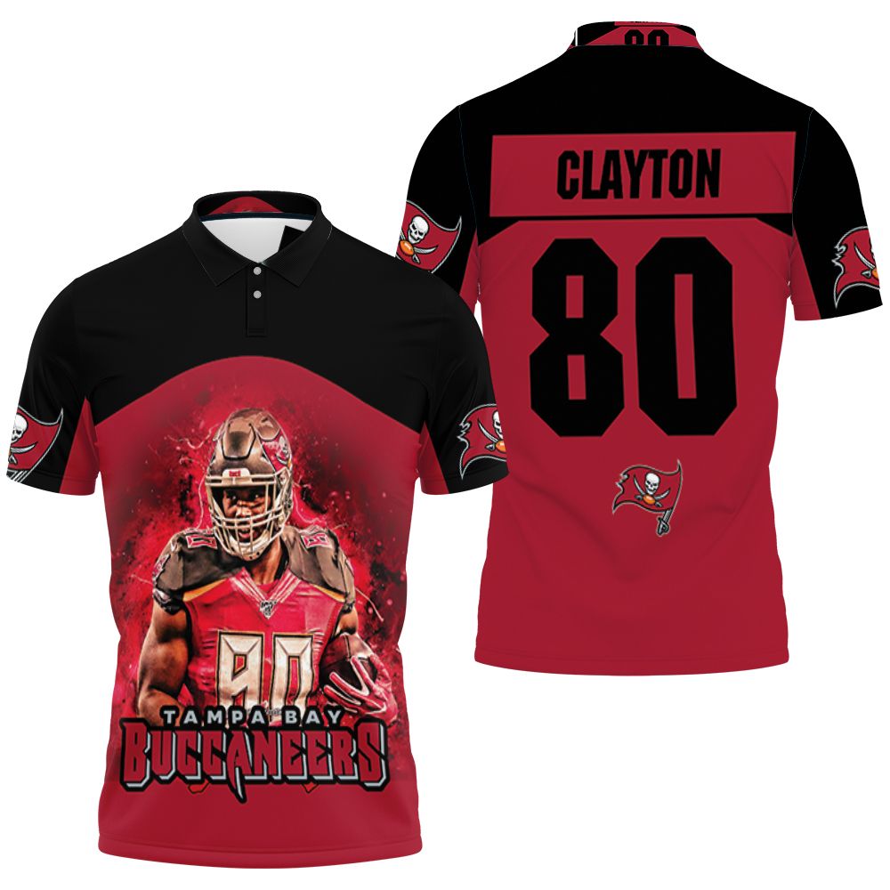 Tampa Bay Buccaneers Michael Clayton 80 Legend 3D All Over Print Polo Shirt