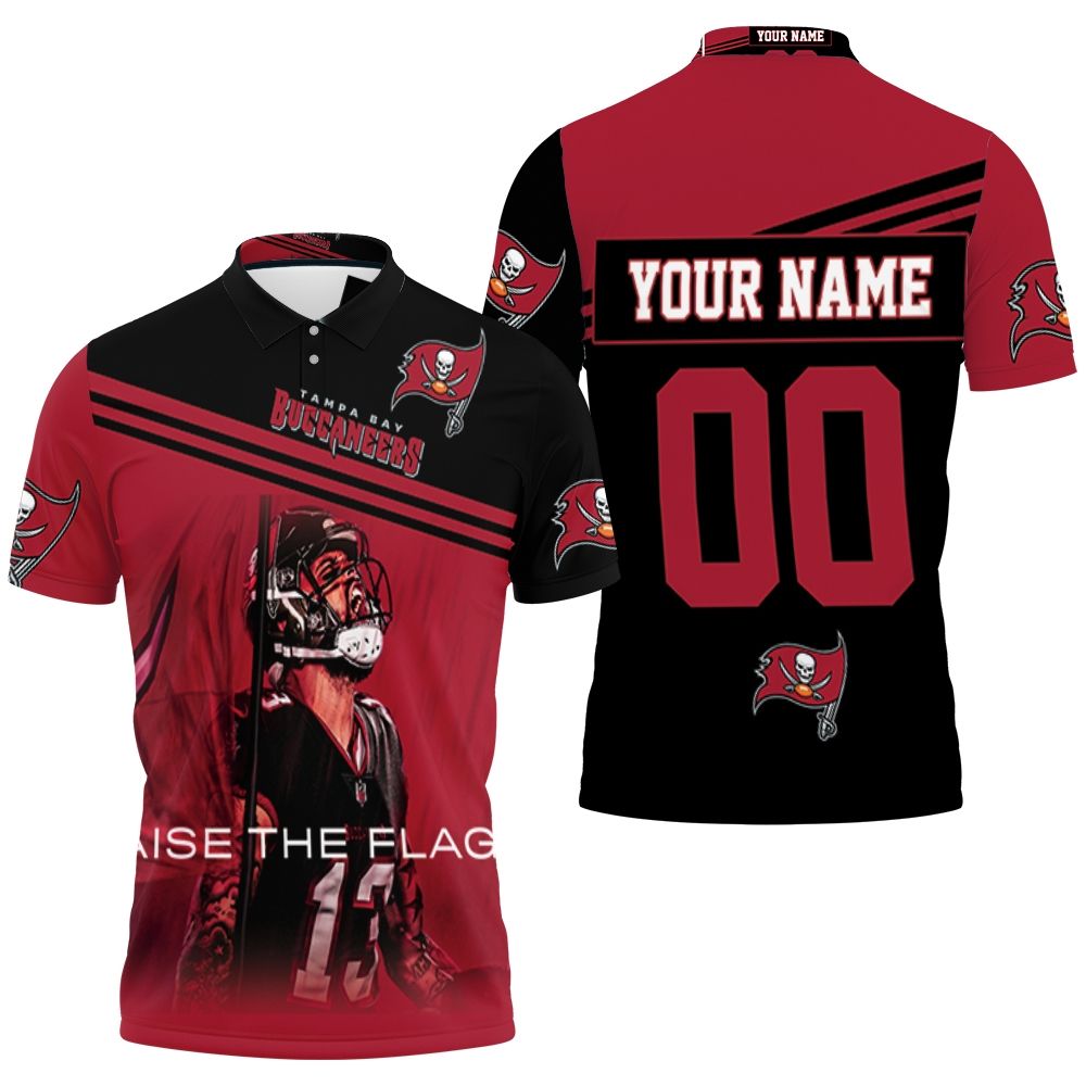 Tampa Bay Buccaneers Mike Evans Raise The Flag For Fans Personalized 3D All Over Print Polo Shirt