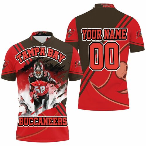 Tampa Bay Buccaneers Shaquil Barrett 58 Super Bowl Champions1 Personalized 3D All Over Print Polo Shirt