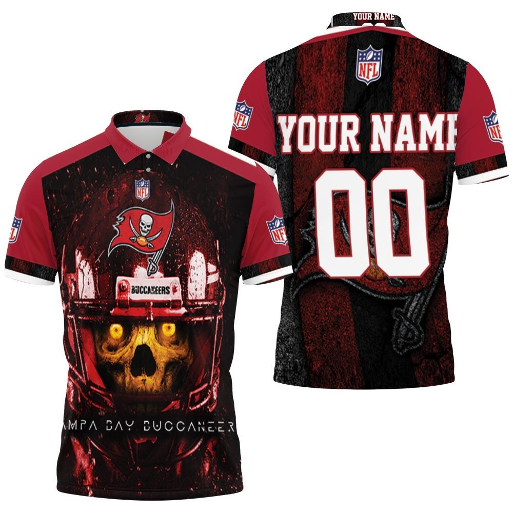 Tampa Bay Buccaneers Yellow Skull Nfc South Division Champions Super Bowl Personalized 3D All Over Print Polo Shirt