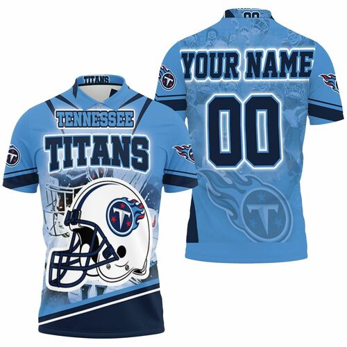 Tennessee Titans Helmet Afc South Champions Super Bowl Personalized 3D All Over Print Polo Shirt