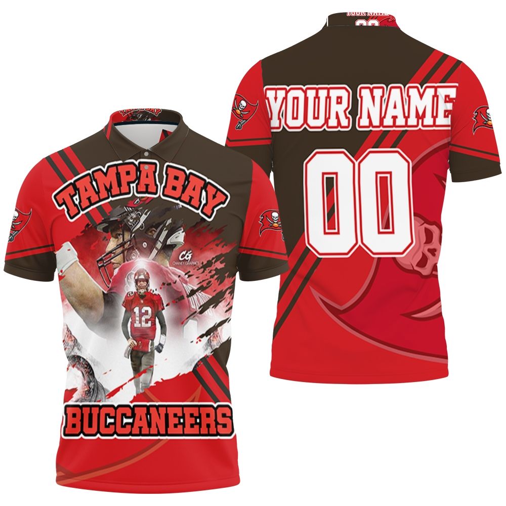 Tom Brady Tampa Bay Buccaneers Superbowl Champions Personalized 3D All Over Print Polo Shirt