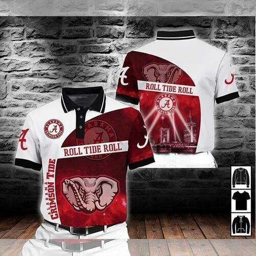 Alabama Crimson Tide Ncaa For Tide Fan Polo 3d Polo Model All Over Print Shirt 3d T-shirt