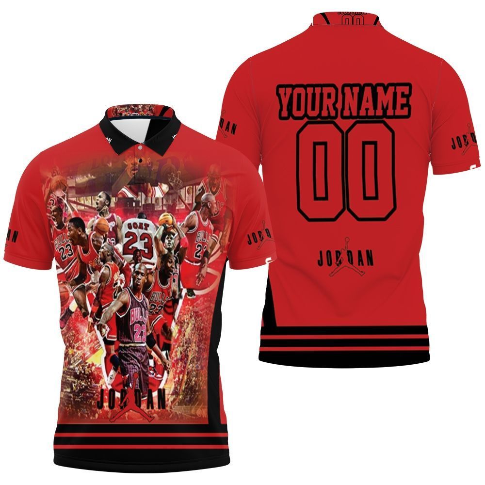 Legend Chicago Bulls 23 Michael Jordan Personalized 3D All Over Print Polo Shirt