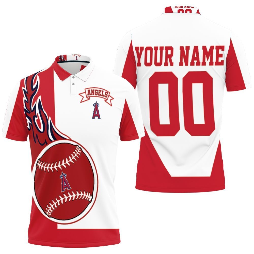 Los Angeles Angels Personalized 3D All Over Print Polo Shirt