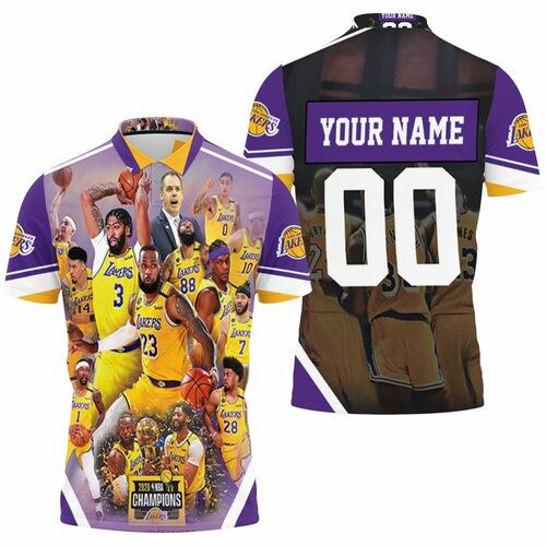 Los Angeles Lakers 2020 Champions For Fans Personalized 3D All Over Print Polo Shirt