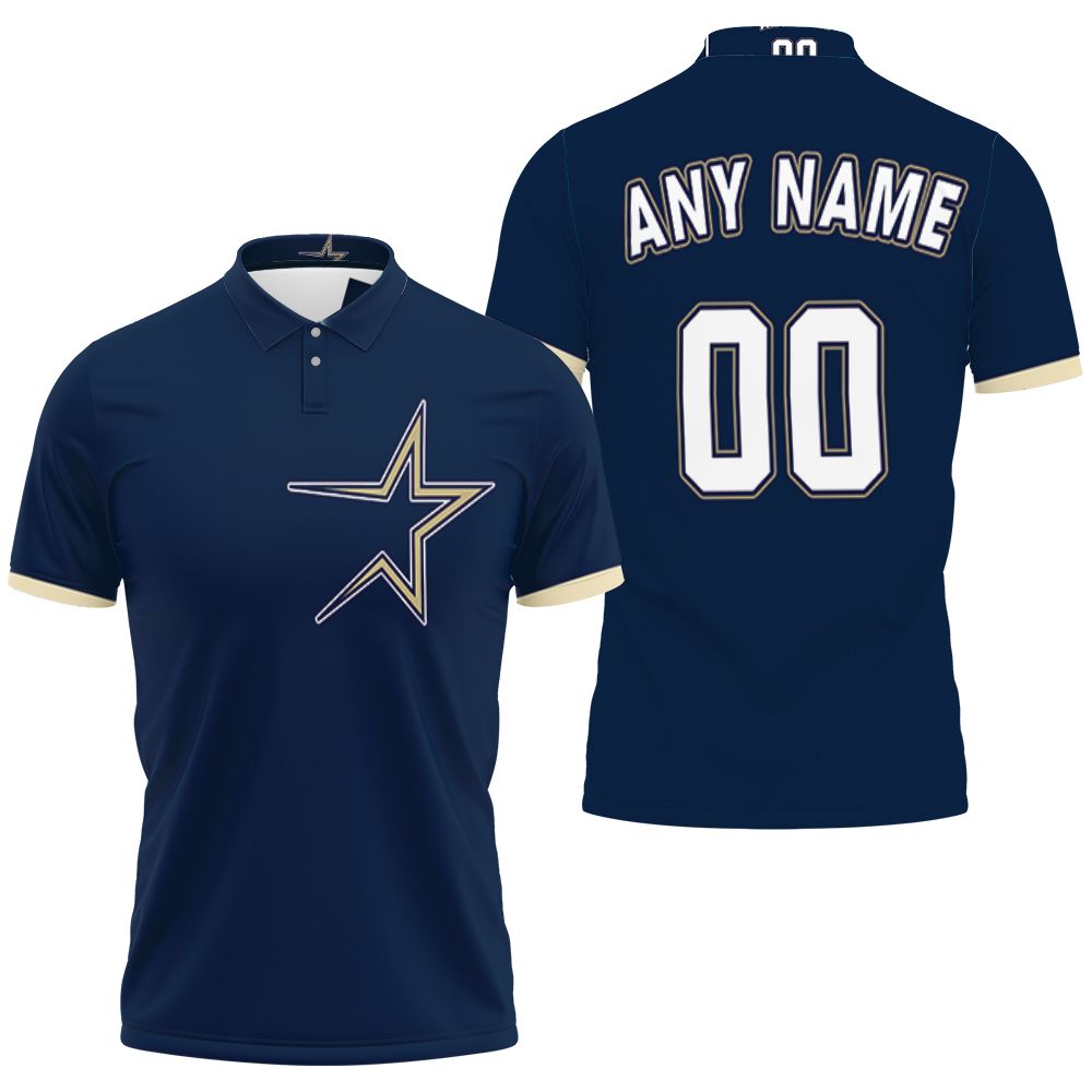 Personalized Houston Astros 00 Anyname 1997 Throwback Players Navy Jersey Inspired Style Gift For Houston Astros Fans Polo Shirt