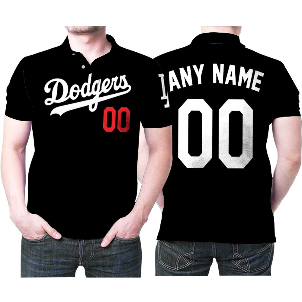 Personalized Los Angeles Dodgers Any Name 00 Mlb Team Black Jersey Inspired  Style 3D All Over Print Polo Shirt - Trend Tee Shirts Store