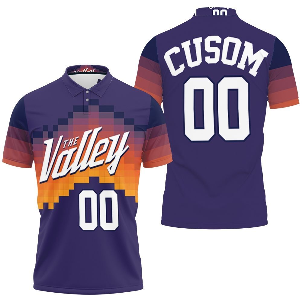 Phoenix Suns Earned Edition Jersey Inspired Personalized 3D All Over Print Polo Shirt