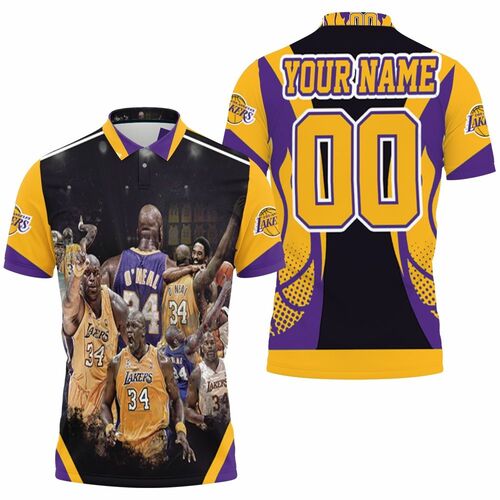 Shaquille Oneal 34 Los Angeles Lakers For Fans Personalized 3D All Over Print Polo Shirt