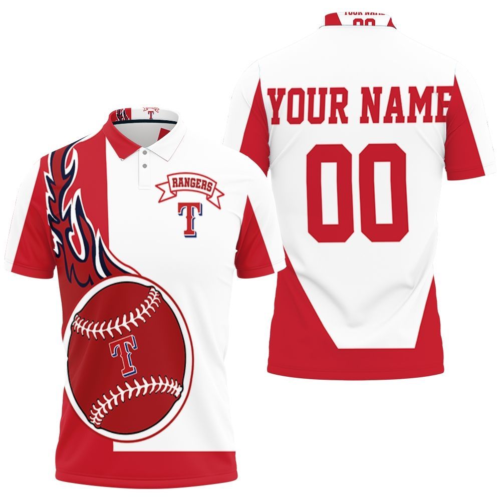 MLB Texas Rangers Girls Short Sleeve Button Down Mesh Jersey