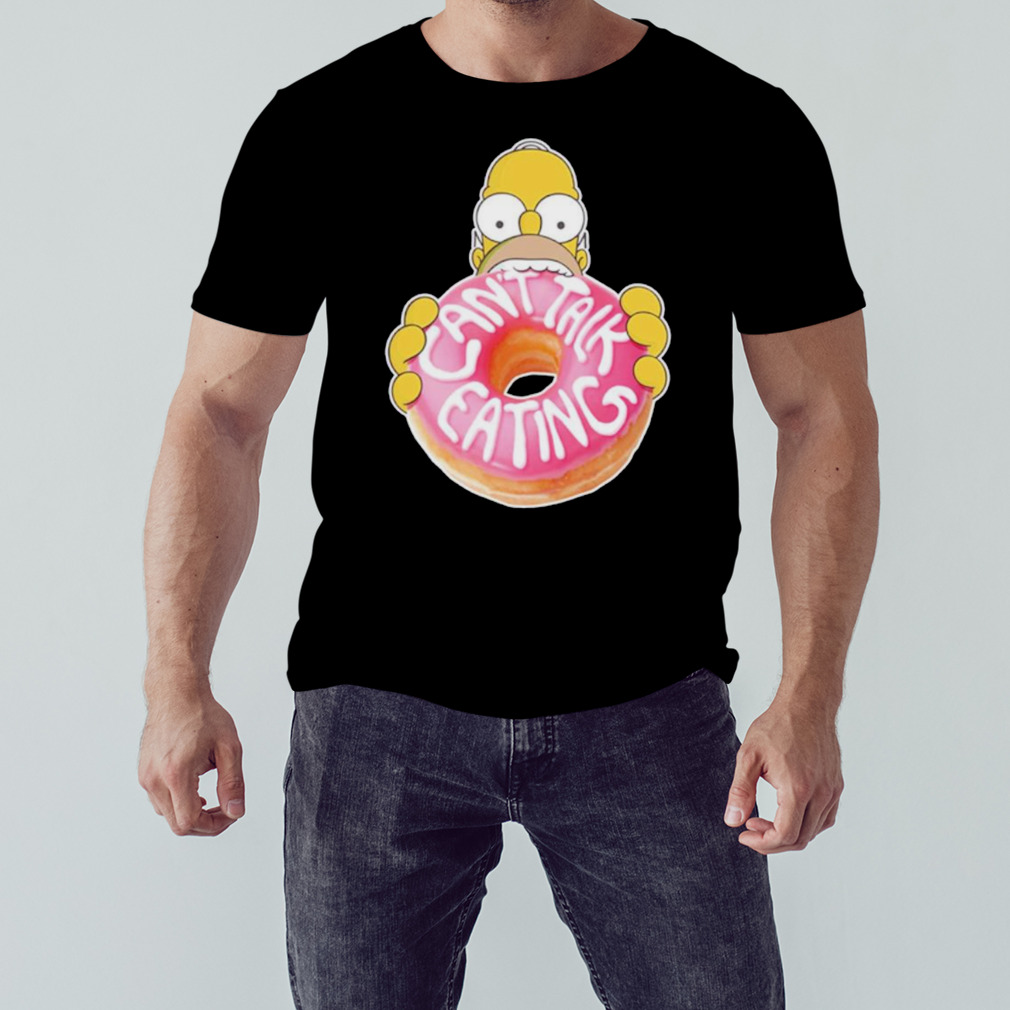 The Simpsons homer can’t talk eating shirt