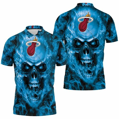 Heat Nba Fans Skull 3D All Over Print Polo Shirt