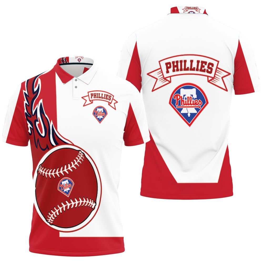 Philadelphia Phillies 3D All Over Print Polo Shirt