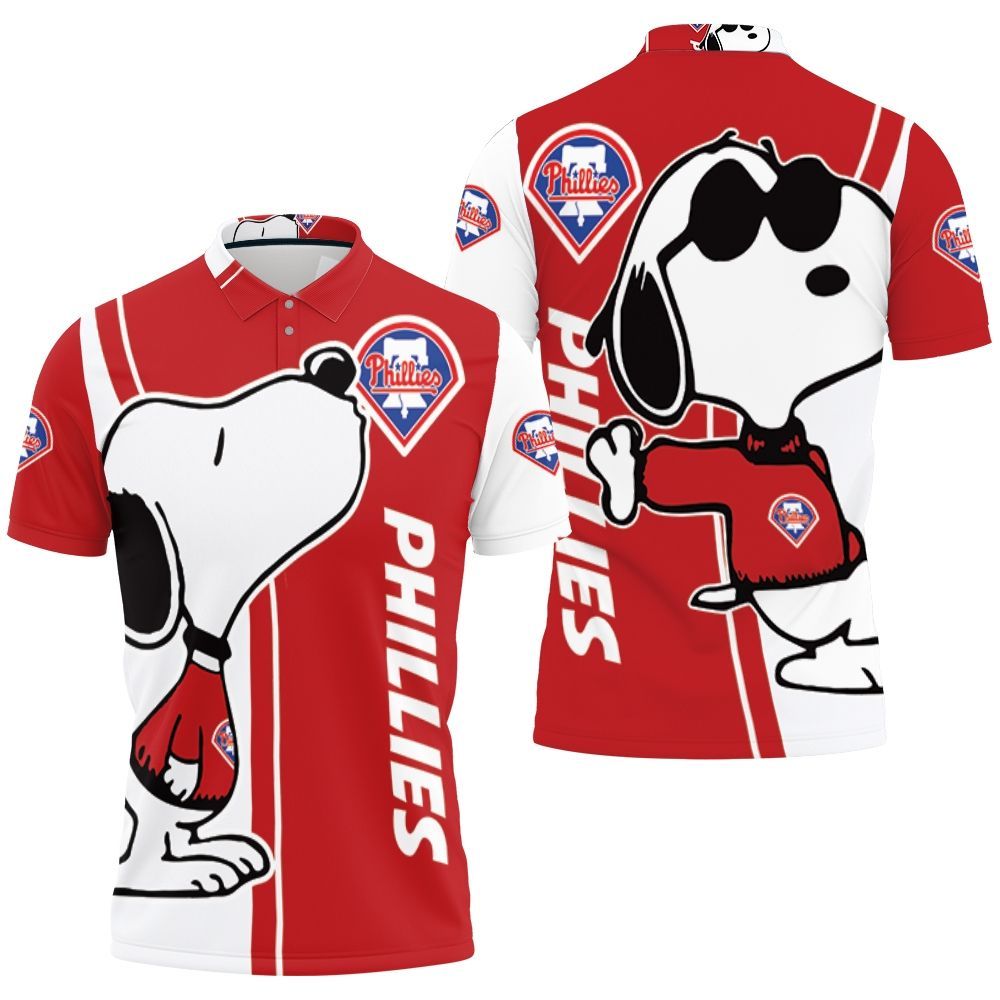 Philadelphia Phillies Snoopy Lover 3D All Over Print Polo Shirt