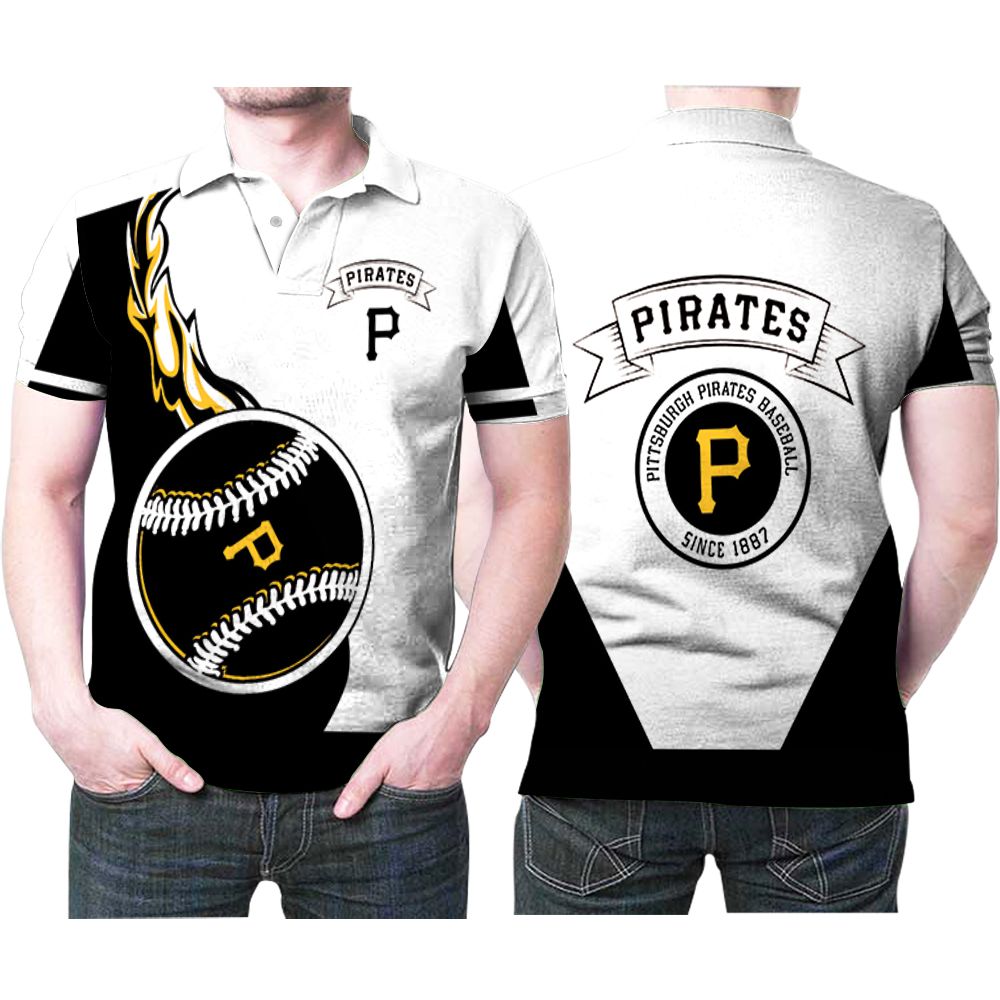 Pittsburgh Pirates Mlb Baseball Team Logo Baseball Lovers 3D All Over Print Polo Shirt