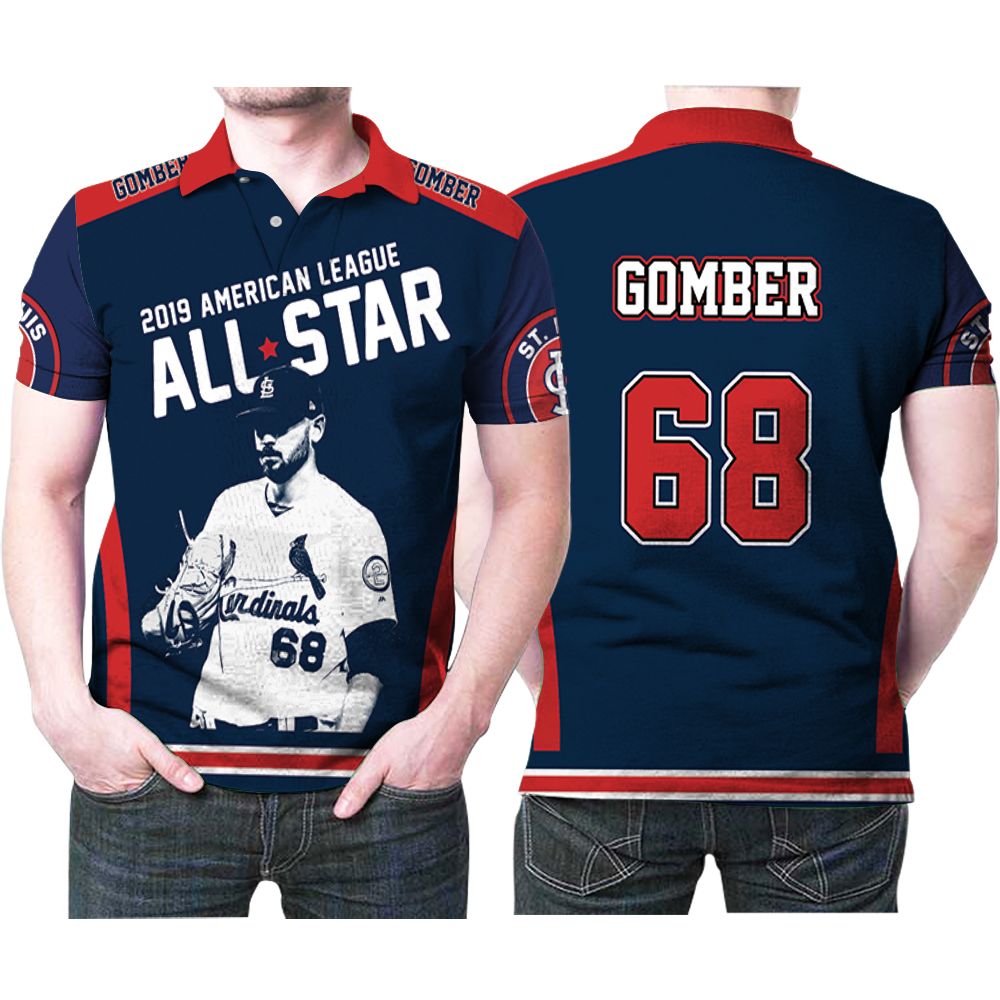 St Louis Cardinals Austin Gomber 68 American League All Star Mlb Baseball Gomber Lovers Polo Shirt