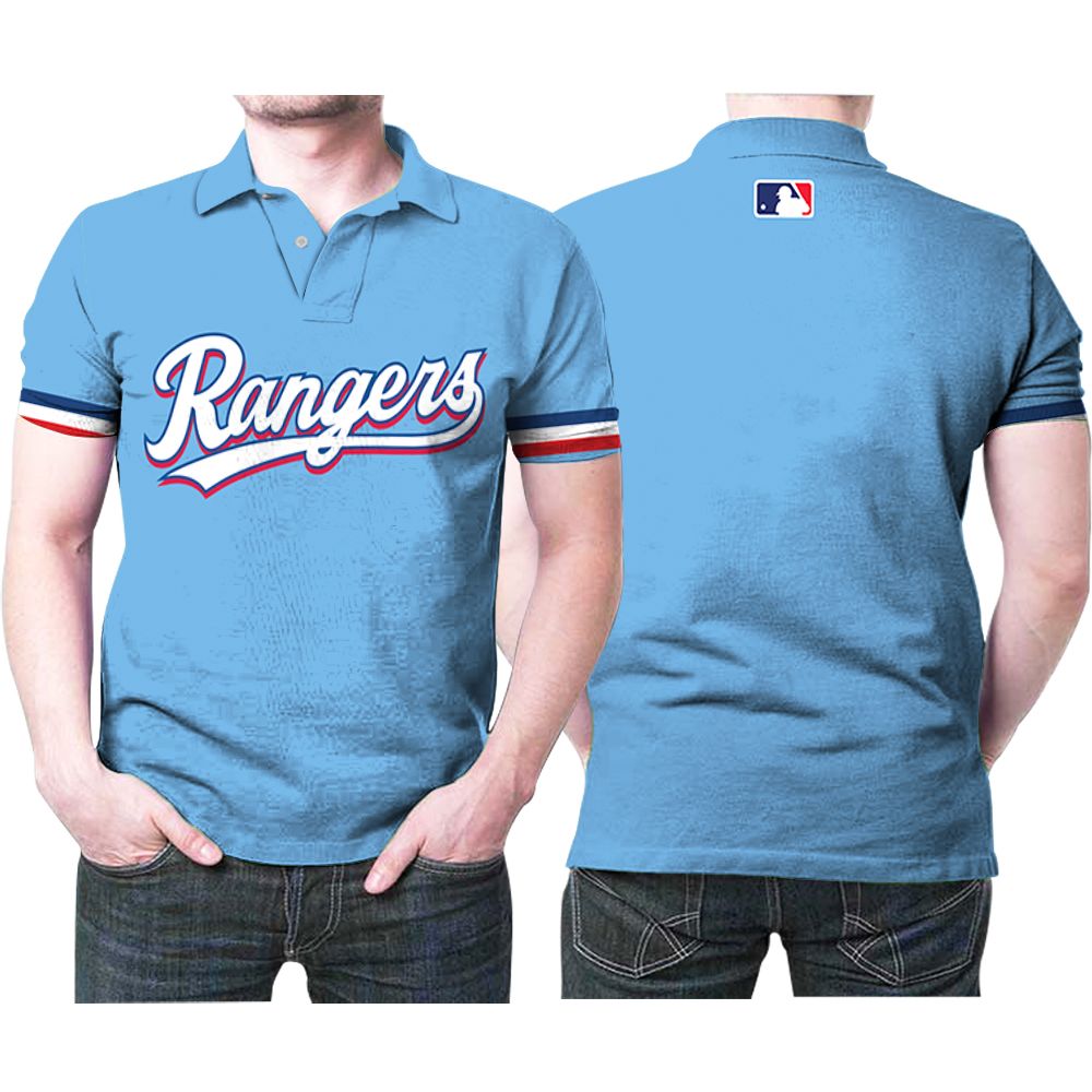 Personalized Texas Rangers 00 Any Name Mlb Team Light Blue Jersey Inspired  Style 3D All Over Print Polo Shirt - Trend Tee Shirts Store