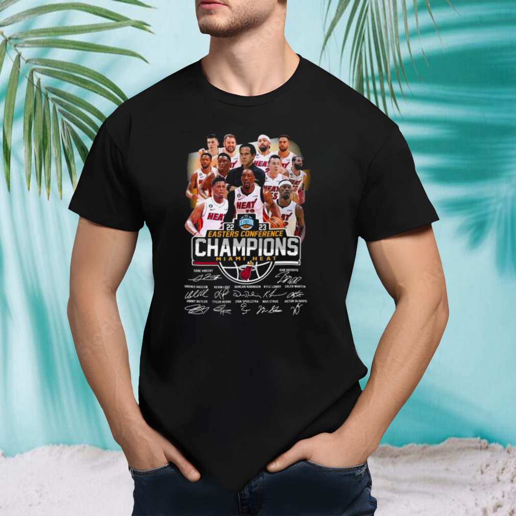 Team Miami Heat 2023 Eastern Conference Champions Signatures shirt