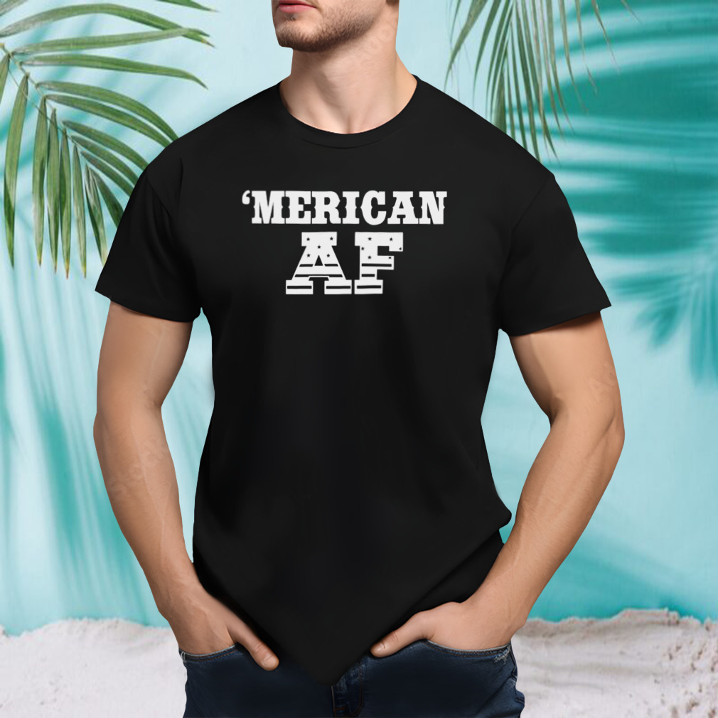 Merican Af Flag Lettering shirt