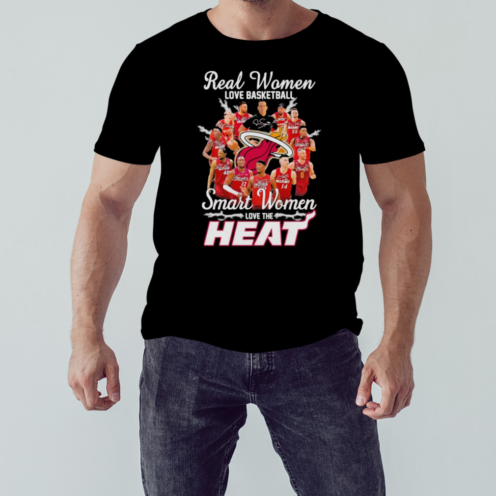 Miami Real women love basketball smart women love the Heat 2023 NBA Finals signatures shirt