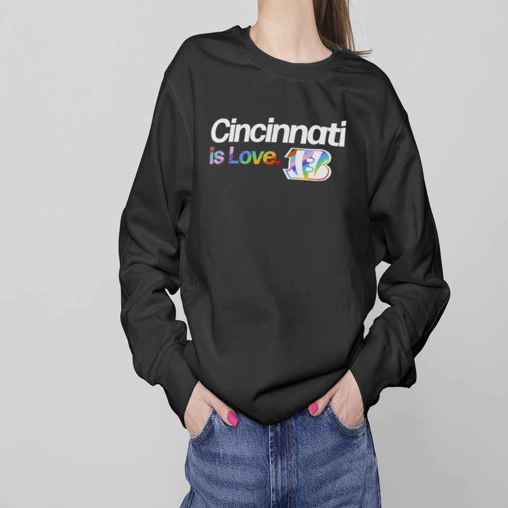 Cincinnati Bengals Is Love City Pride Team Logo Shirt - Bring Your