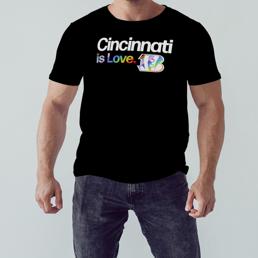 Cincinnati Bengals Is Love City Pride Team Logo Shirt - Bring Your