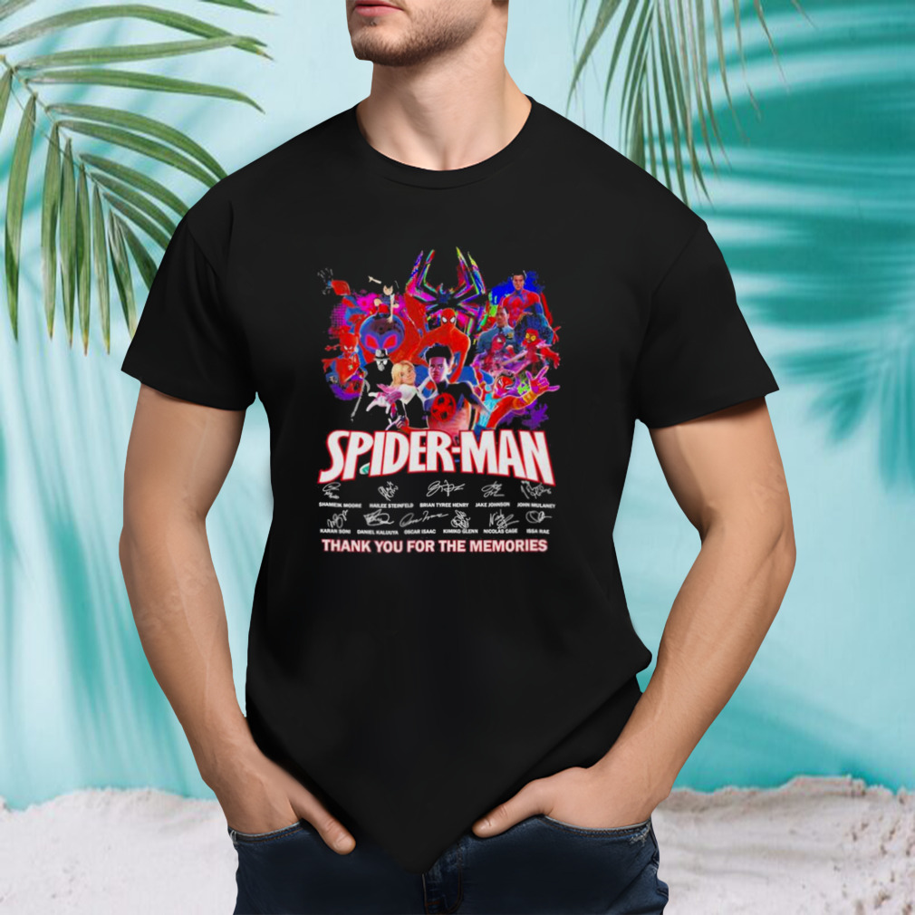Kid Spider Man 2023 thank you for the memories signatures shirt