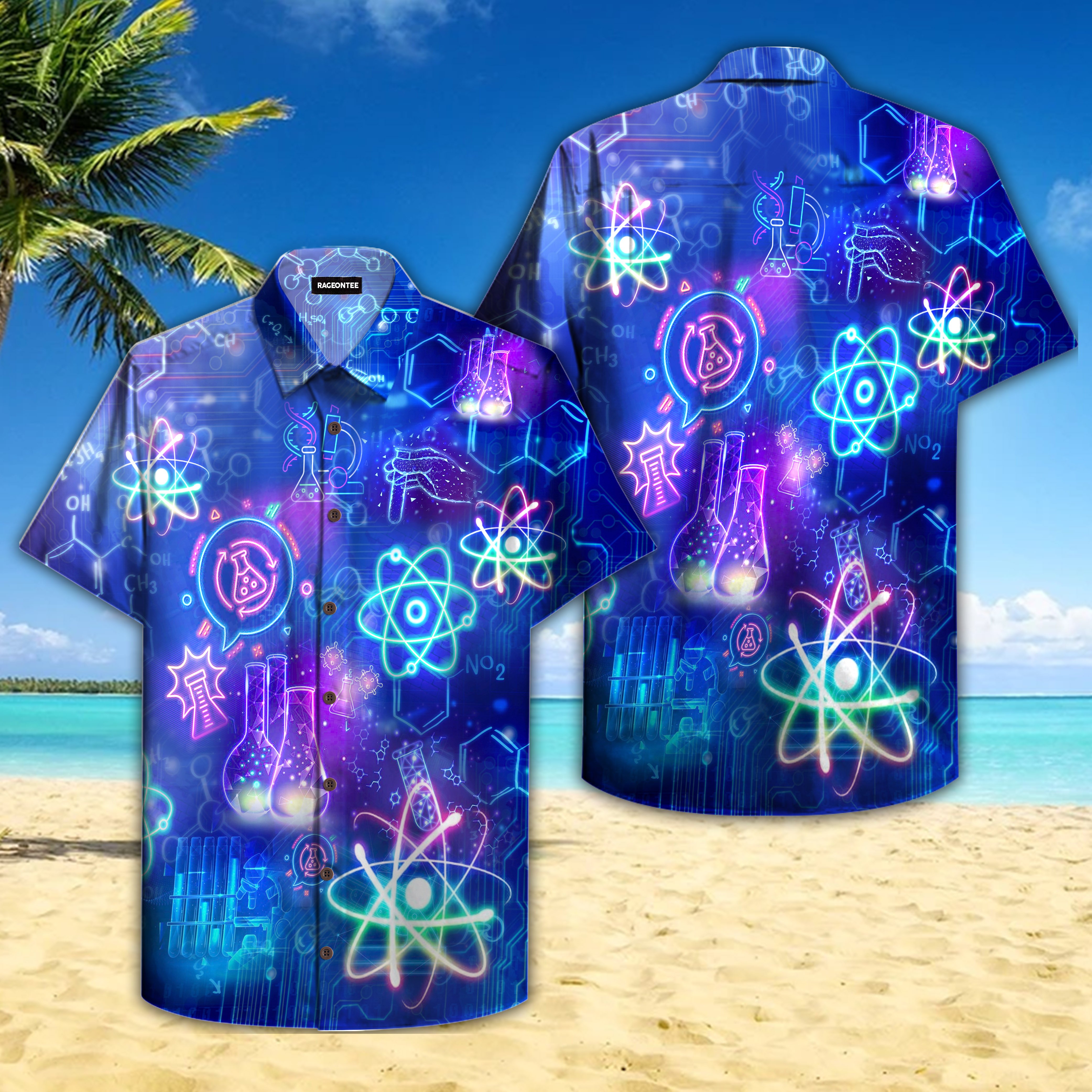 Think Like A Proton Chemistry Hawaiian Shirt