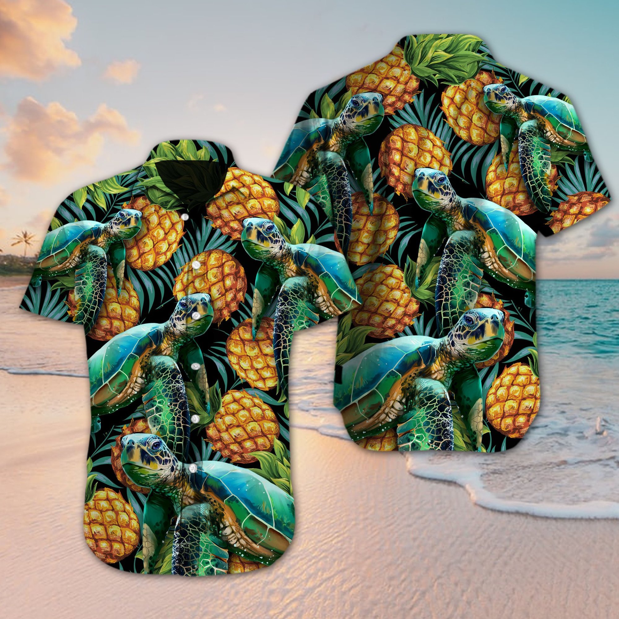 Turtles Beach Hawaiian Shirt