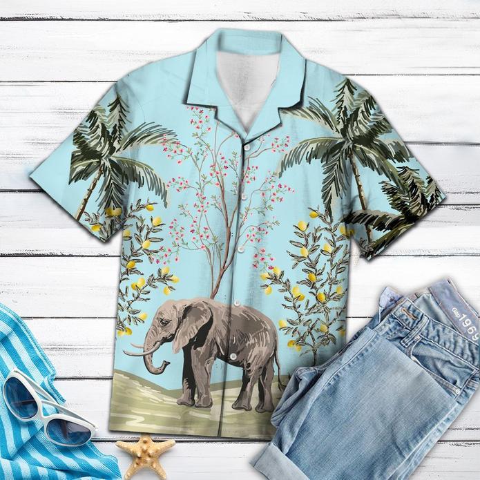 Vintage Tropical Elephant Hawaiian Shirt
