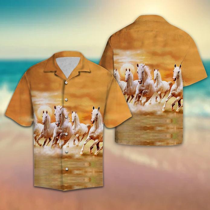 White Horses Hawaiian Shirt