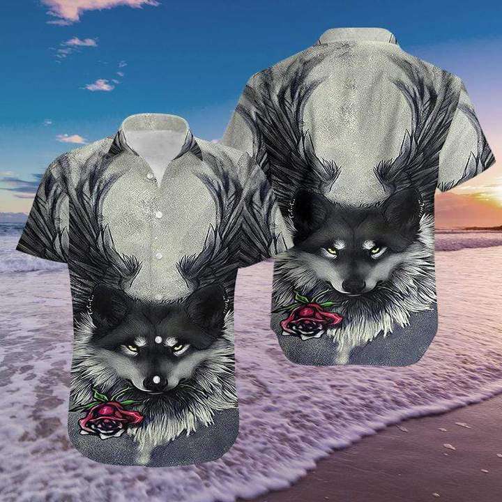 Wolf And Rose Hawaiian Shirt 1 Wolf And Rose Hawaiian Shirt